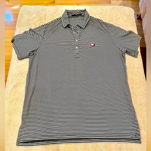 RLX Ralph Lauren Golf Polo Shirt Mens Extra Large Striped Buttoned Multicolor